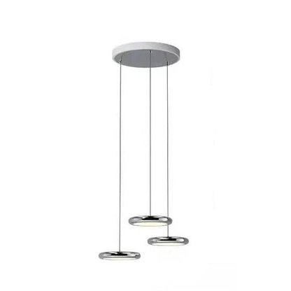 Verthara Premium Minimalist Round Black Pendant Light – Dimmable LED Kitchen Pendant Lighting for Home and Commercial Spaces C Chromium / Cold White