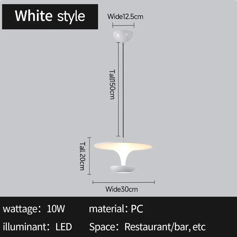 Verthara Premium Minimalist Single Head Bar Pendant Light White color