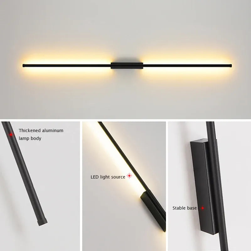 Verthara Premium Minimalist Tube Linear Wall Sconce