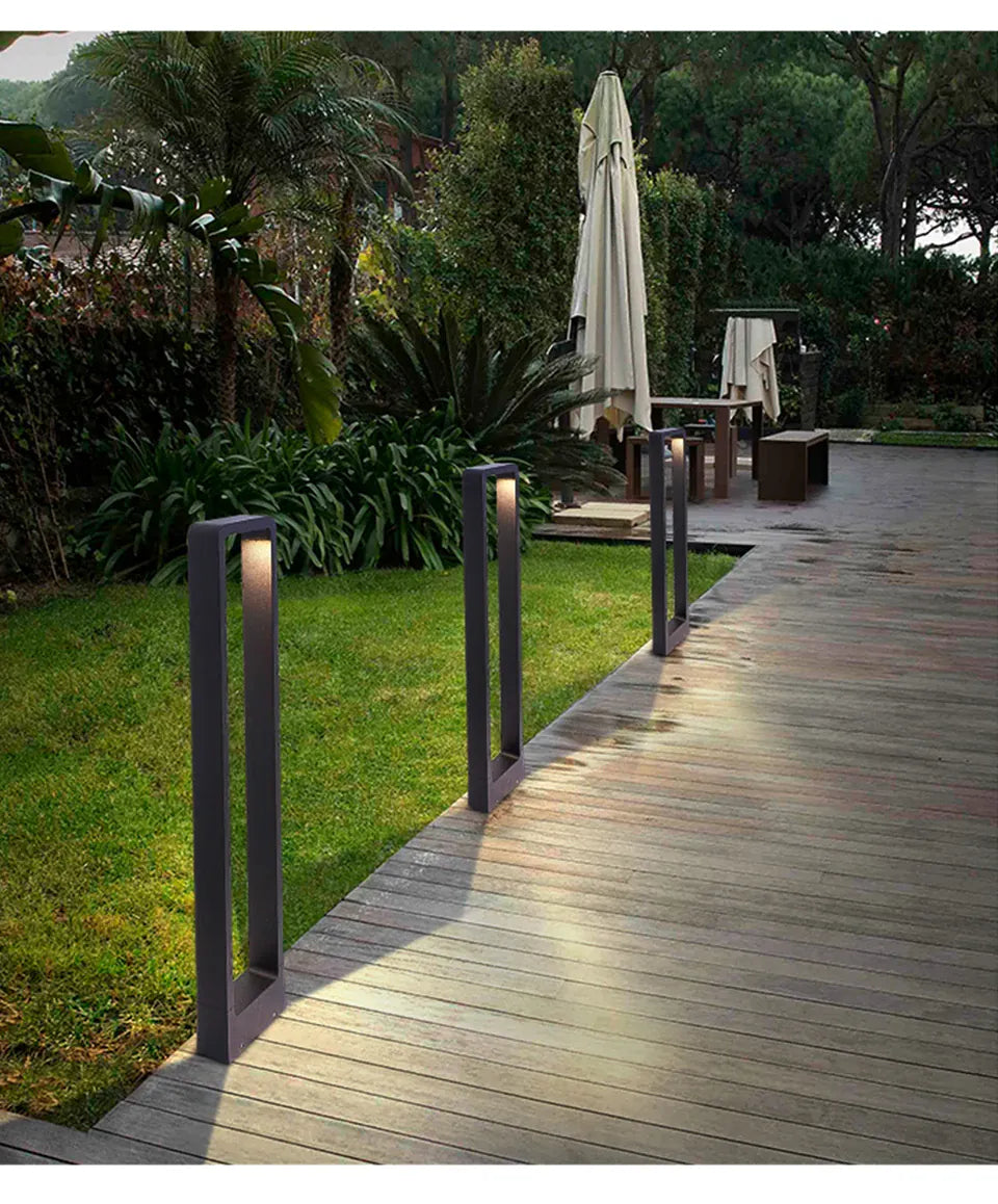 Verthara Premium Modern Aluminium & Glass Outdoor Bollard Light IP65