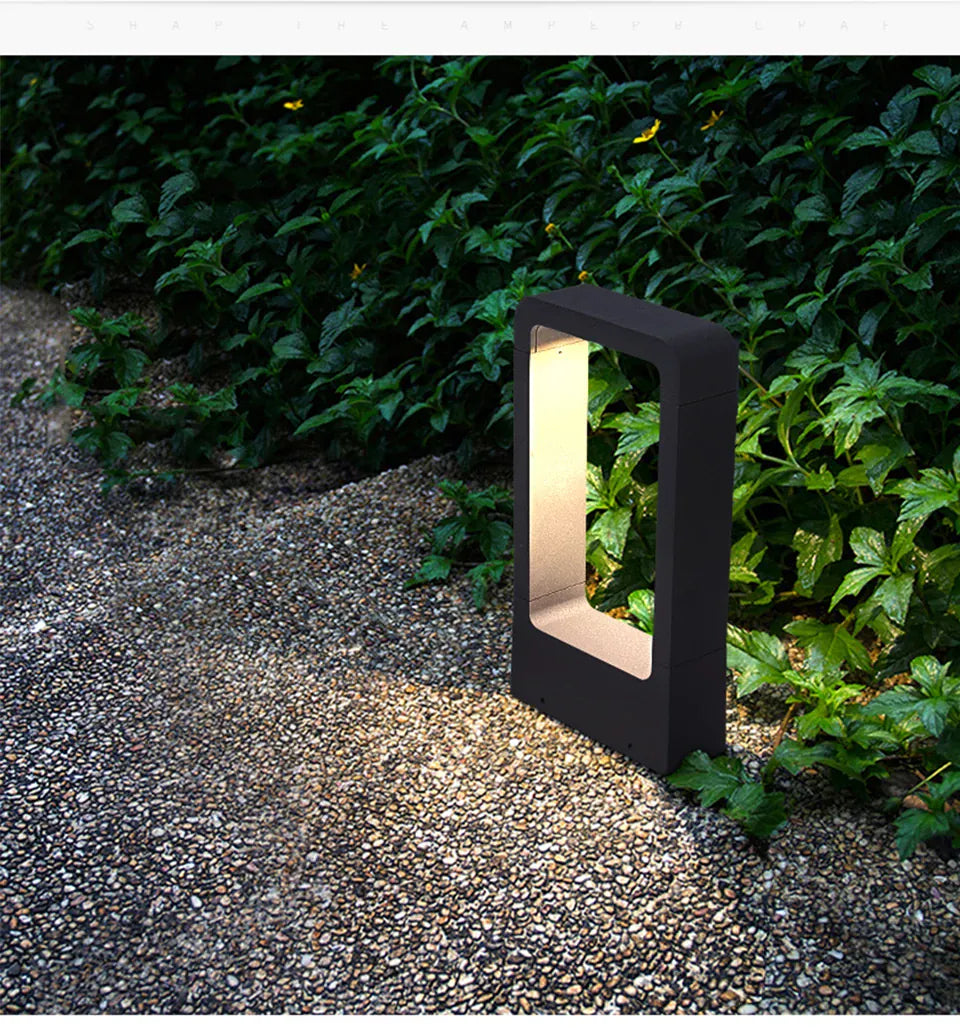 Verthara Premium Modern Aluminium & Glass Outdoor Bollard Light IP65