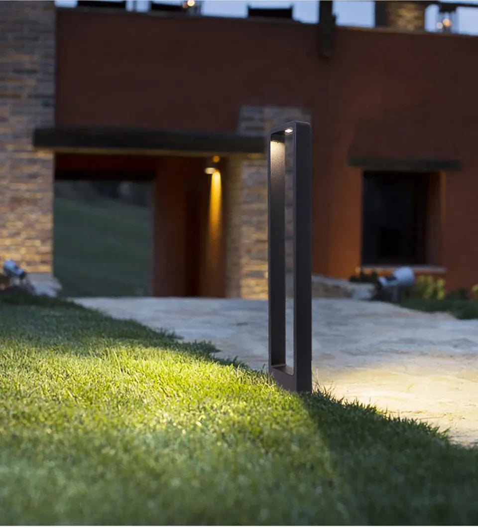Verthara Premium Modern Aluminium & Glass Outdoor Bollard Light IP65