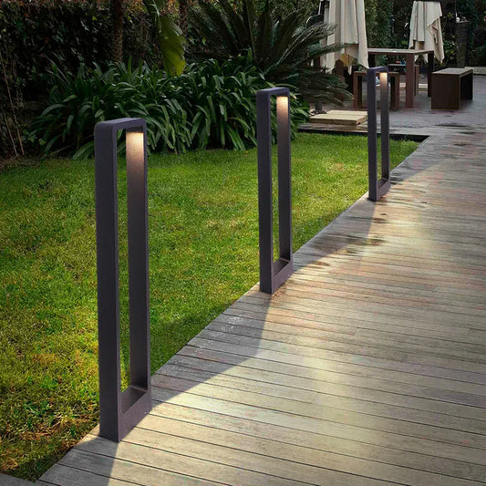 Verthara Premium Modern Aluminium & Glass Outdoor Bollard Light IP65