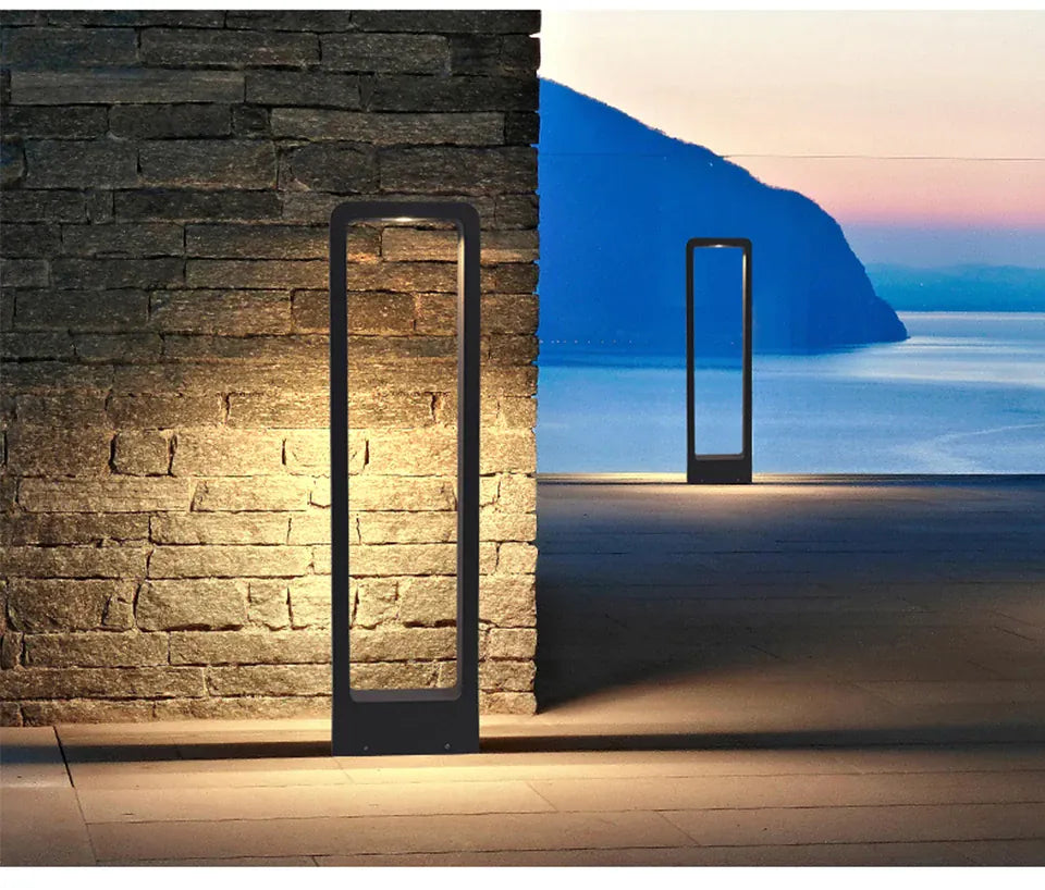 Verthara Premium Modern Aluminium & Glass Outdoor Bollard Light IP65