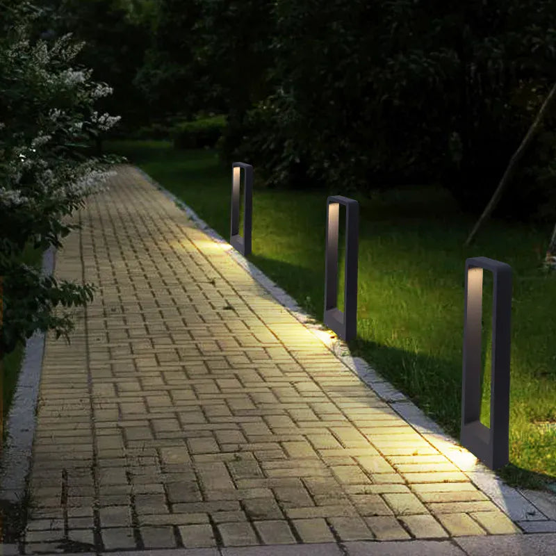 Verthara Premium Modern Aluminium & Glass Outdoor Bollard Light IP65