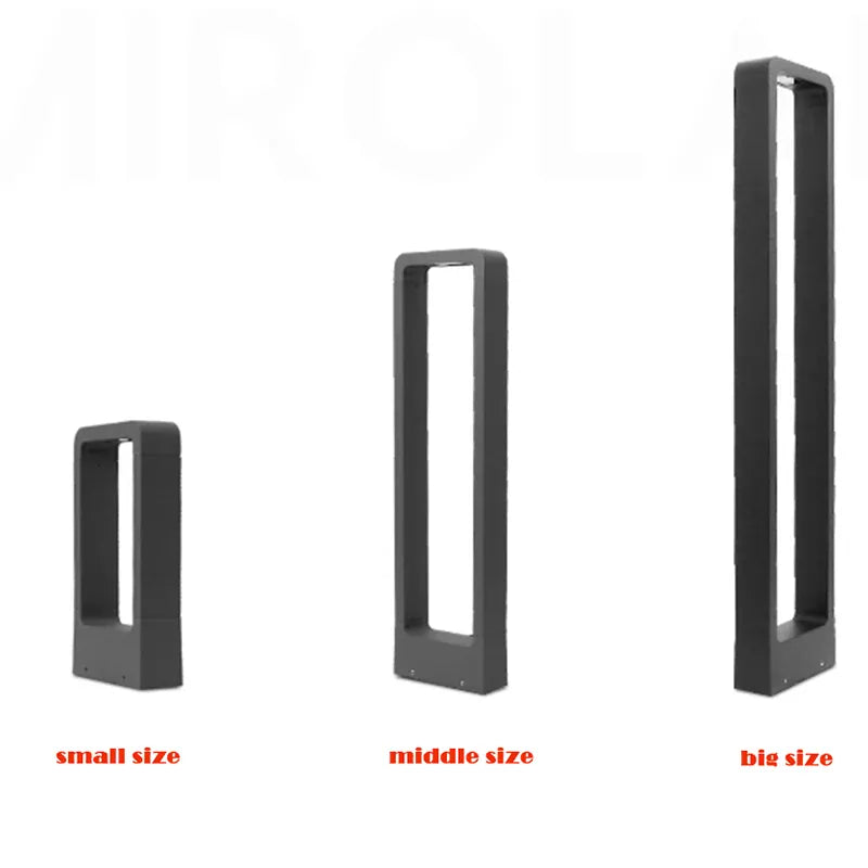 Verthara Premium Modern Aluminium & Glass Outdoor Bollard Light IP65