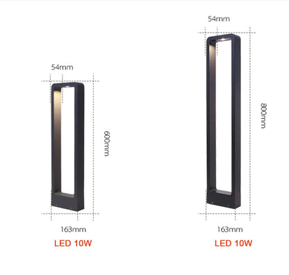 Verthara Premium Modern Aluminium & Glass Outdoor Bollard Light IP65