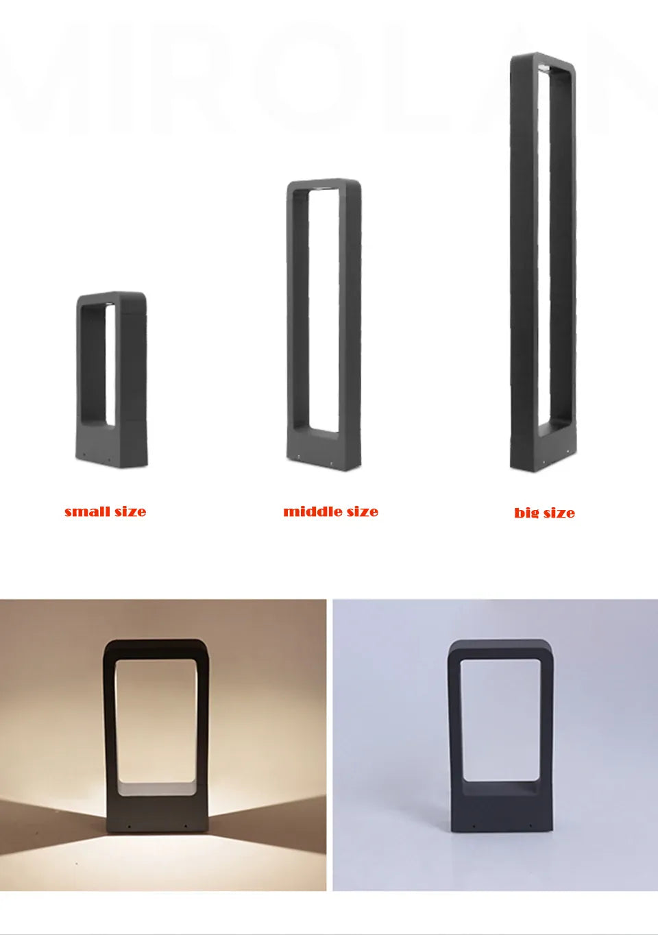 Verthara Premium Modern Aluminium & Glass Outdoor Bollard Light IP65