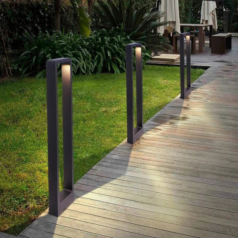 Verthara Premium Modern Aluminium & Glass Outdoor Bollard Light IP65