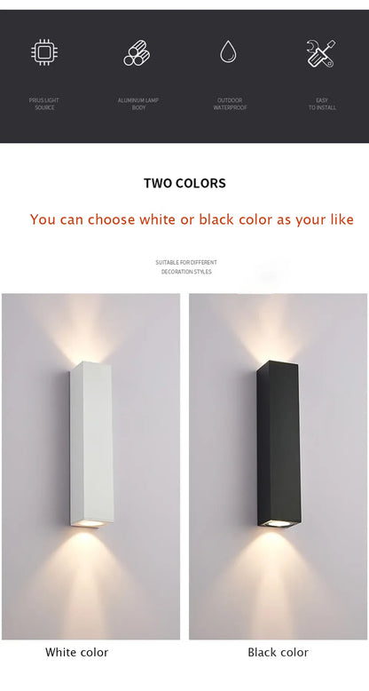 Verthara Premium Modern Aluminium IP67 Outdoor LED Wall Light
