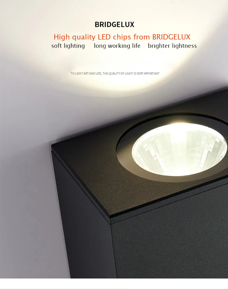 Verthara Premium Modern Aluminium IP67 Outdoor LED Wall Light