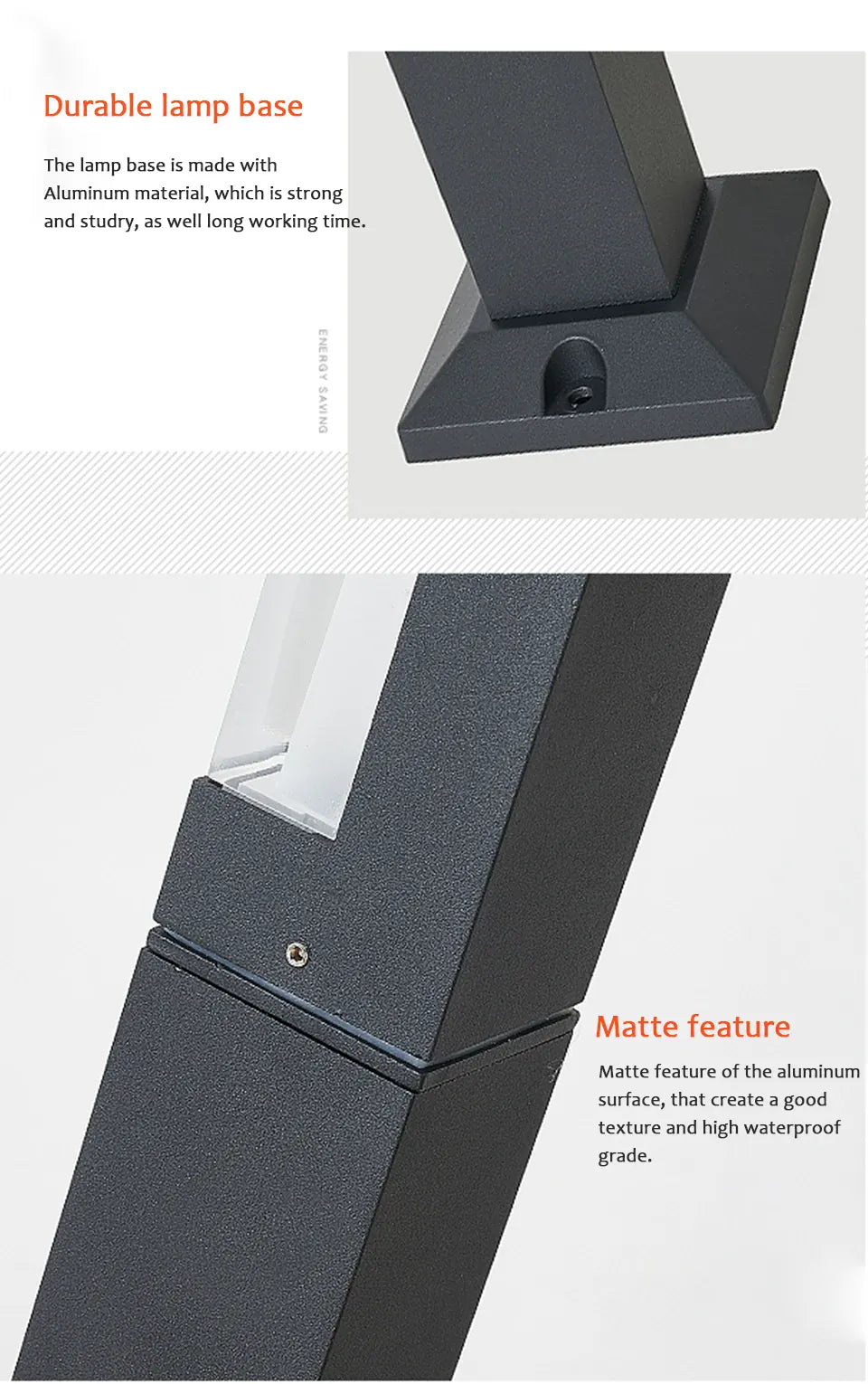 Verthara Premium Modern Aluminium LED Bollard Light IP65 10W