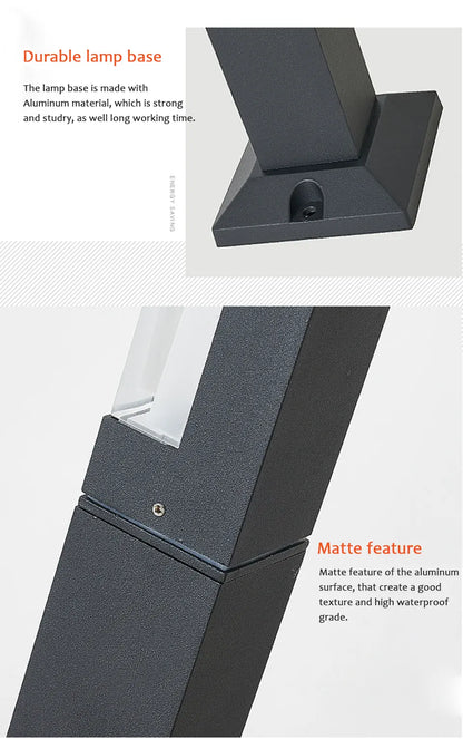 Verthara Premium Modern Aluminium LED Bollard Light IP65 10W