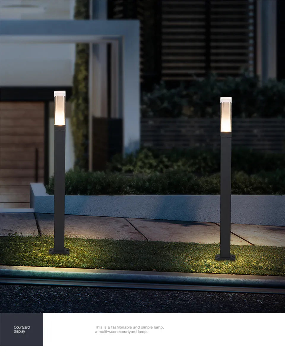 Verthara Premium Modern Aluminium LED Bollard Light IP65 10W