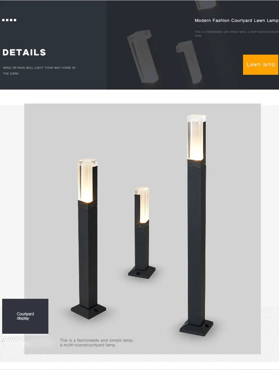 Verthara Premium Modern Aluminium LED Bollard Light IP65 10W