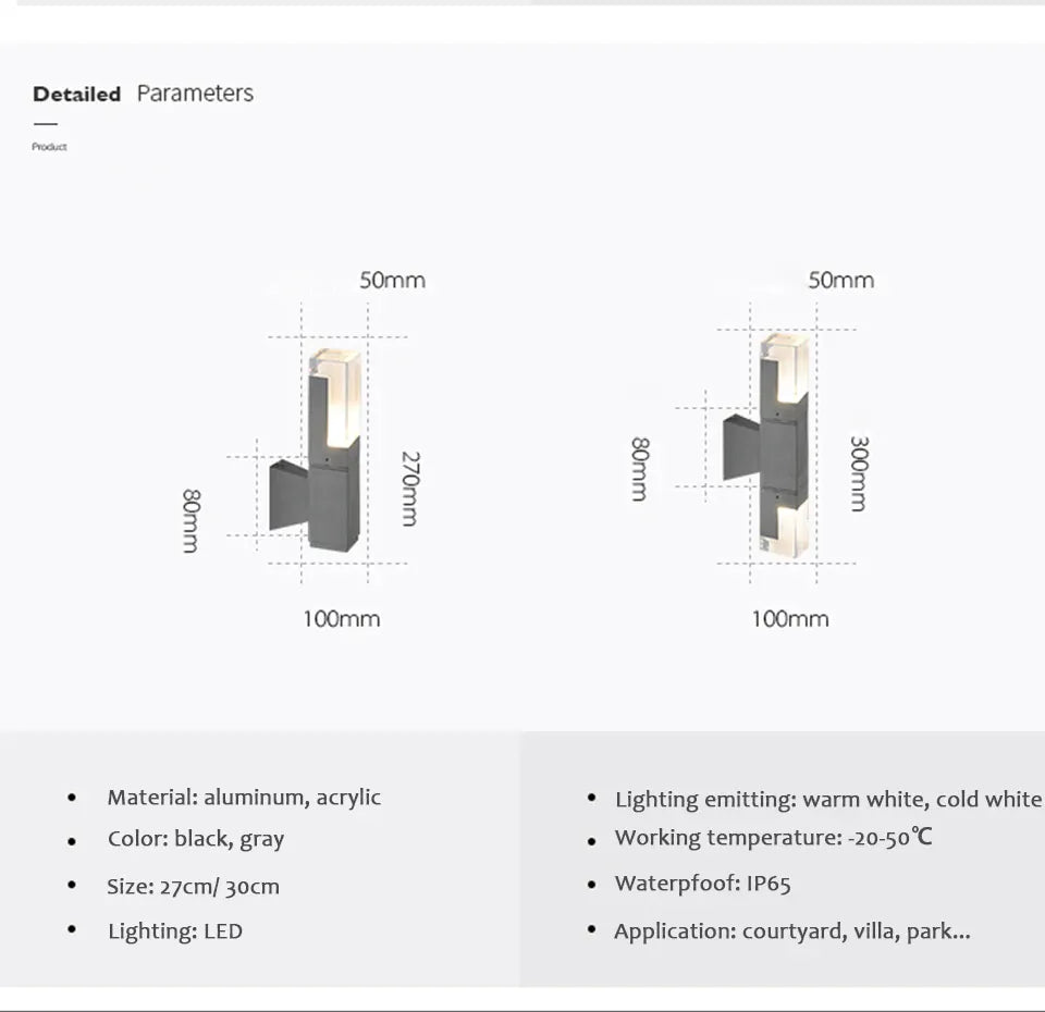 Verthara Premium Modern Aluminium LED Bollard Light IP65 10W