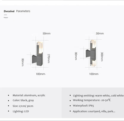 Verthara Premium Modern Aluminium LED Bollard Light IP65 10W