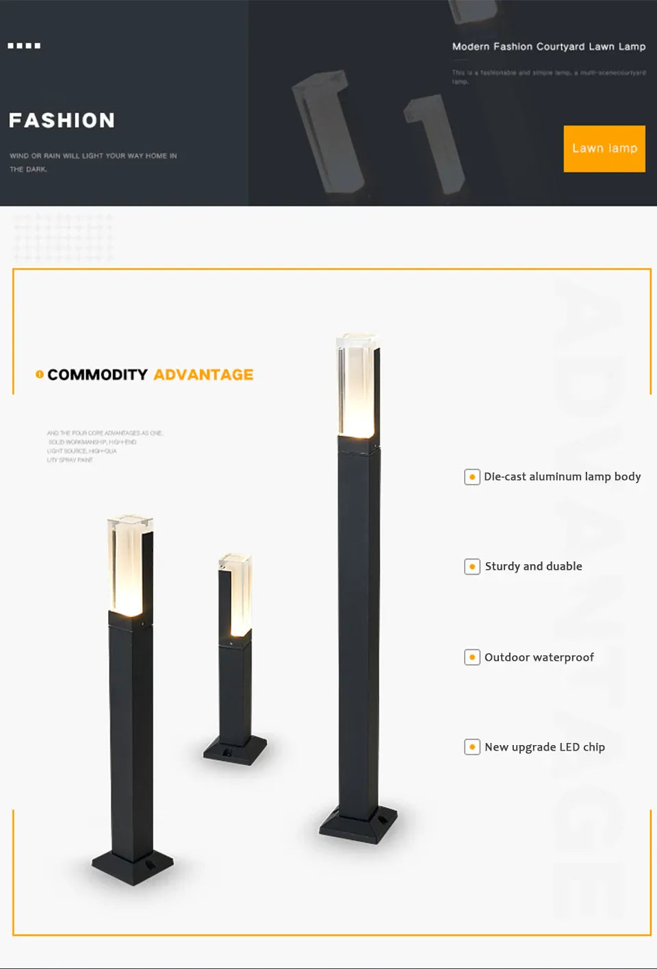 Verthara Premium Modern Aluminium LED Bollard Light IP65 10W