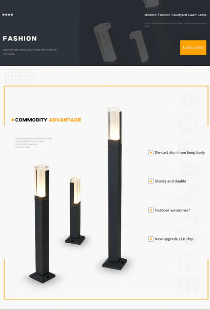 Verthara Premium Modern Aluminium LED Bollard Light IP65 10W