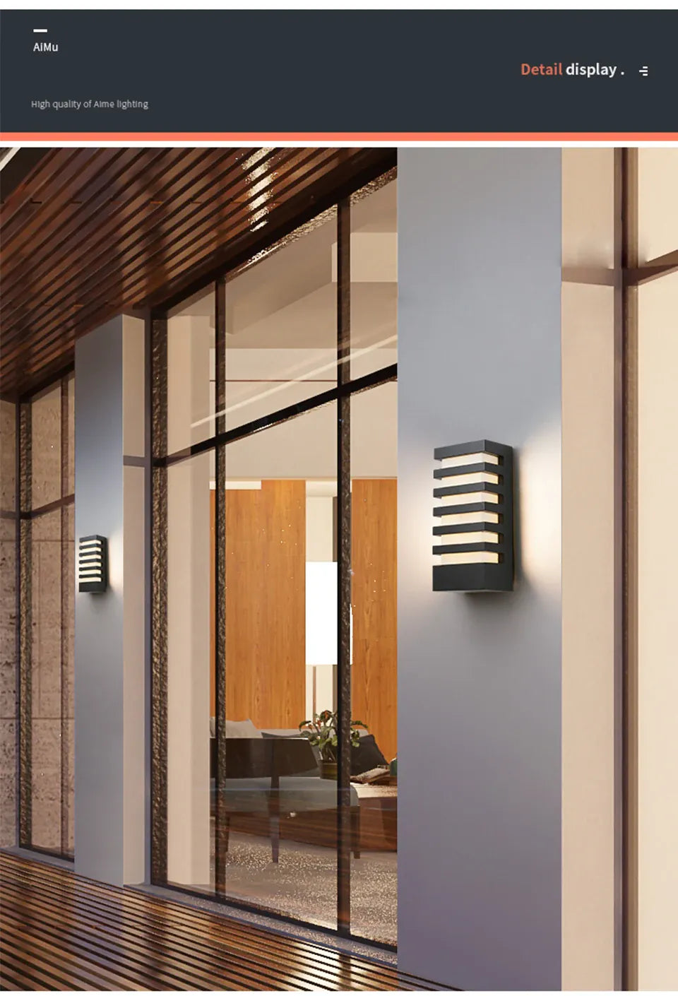 Verthara Premium Modern Aluminium LED Outdoor Wall Light IP54