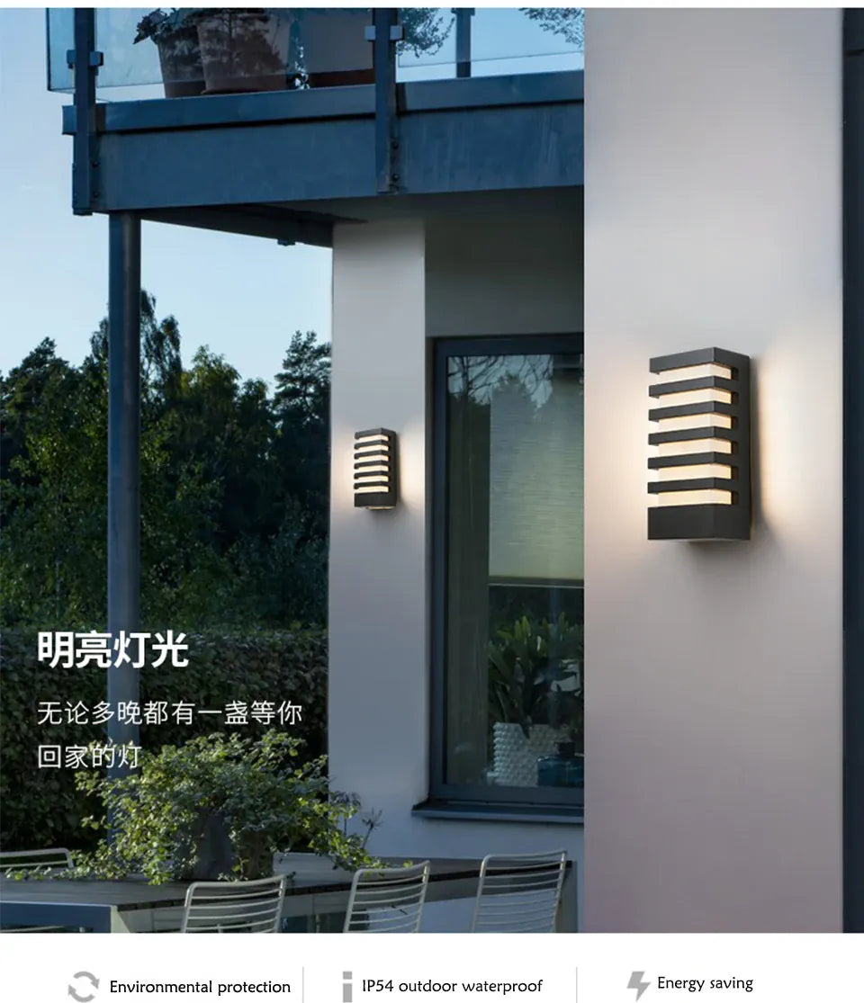 Verthara Premium Modern Aluminium LED Outdoor Wall Light IP54
