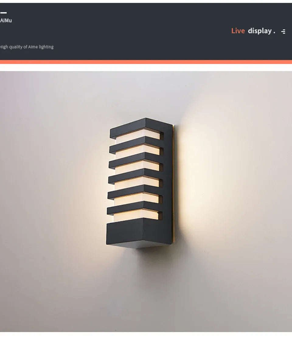 Verthara Premium Modern Aluminium LED Outdoor Wall Light IP54