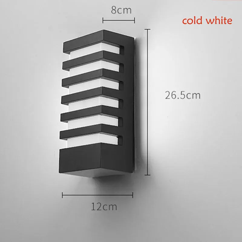 Verthara Premium Modern Aluminium LED Outdoor Wall Light IP54 cold white