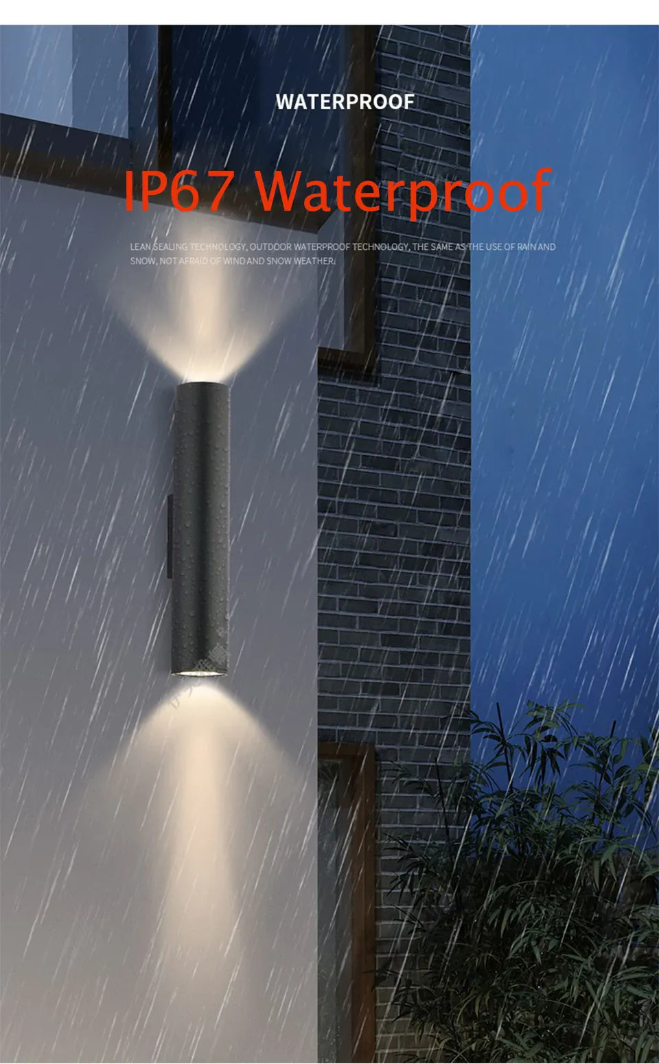 Verthara Premium Modern Aluminium LED Outdoor Wall Light IP67 Rated