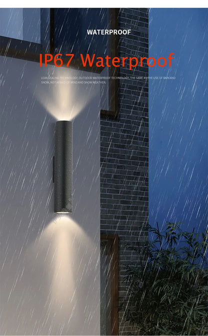 Verthara Premium Modern Aluminium LED Outdoor Wall Light IP67 Rated