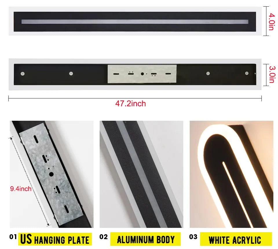 Verthara Premium Modern Aluminium Outdoor Wall Light Dimmable IP65