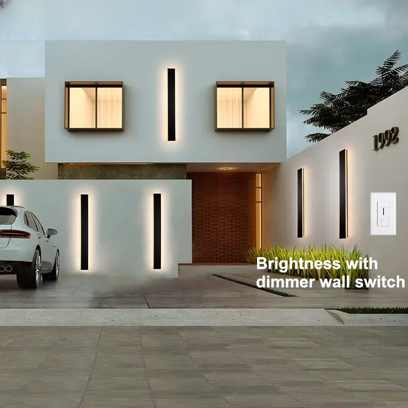 Verthara Premium Modern Aluminium Outdoor Wall Light Dimmable IP65