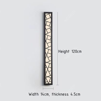 Verthara Premium Modern Aluminium Tall Outdoor Wall Light IP65 Dimmable