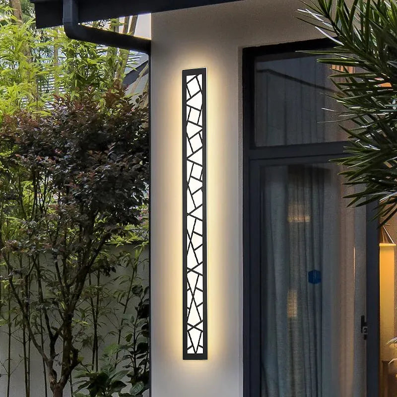 Verthara Premium Modern Aluminium Tall Outdoor Wall Light IP65 Dimmable