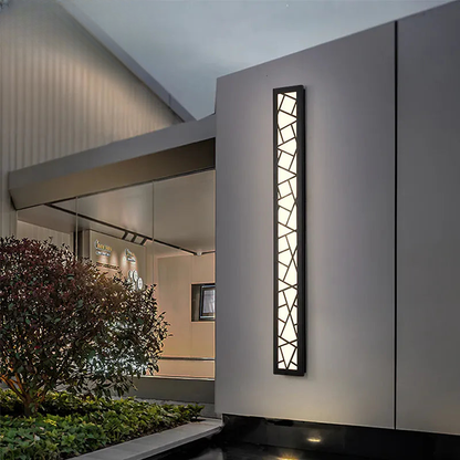 Verthara Premium Modern Aluminium Tall Outdoor Wall Light IP65 Dimmable L30xW14 10W