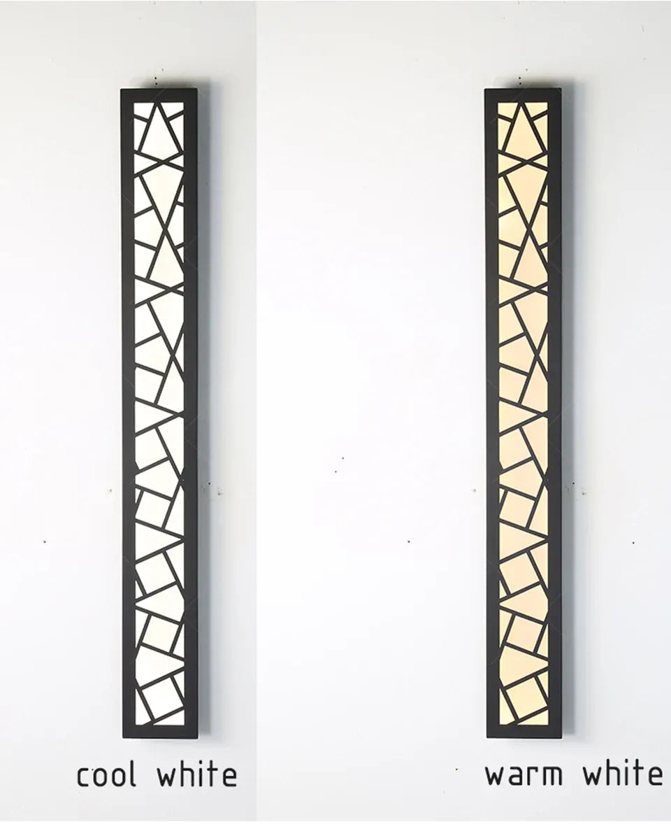Verthara Premium Modern Aluminium Tall Outdoor Wall Light IP65 Dimmable