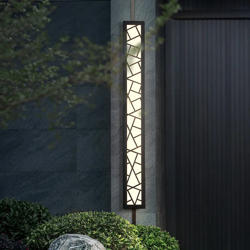 Verthara Premium Modern Aluminium Tall Outdoor Wall Light IP65 Dimmable