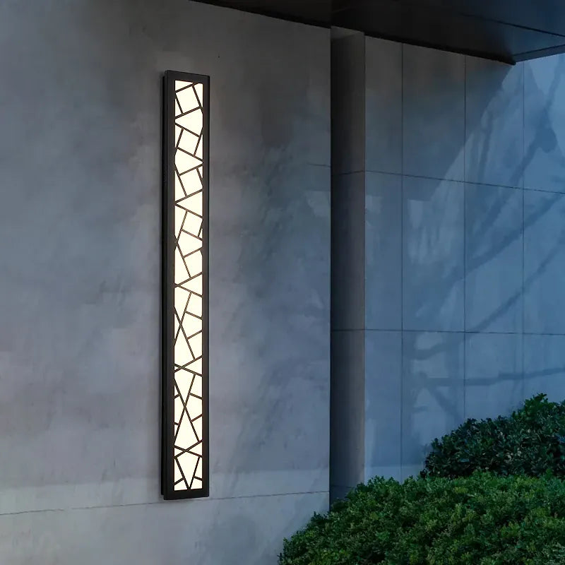 Verthara Premium Modern Aluminium Tall Outdoor Wall Light IP65 Dimmable