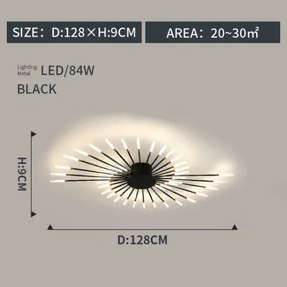 Verthara Premium Modern Art Frame LED Ceiling Light black42