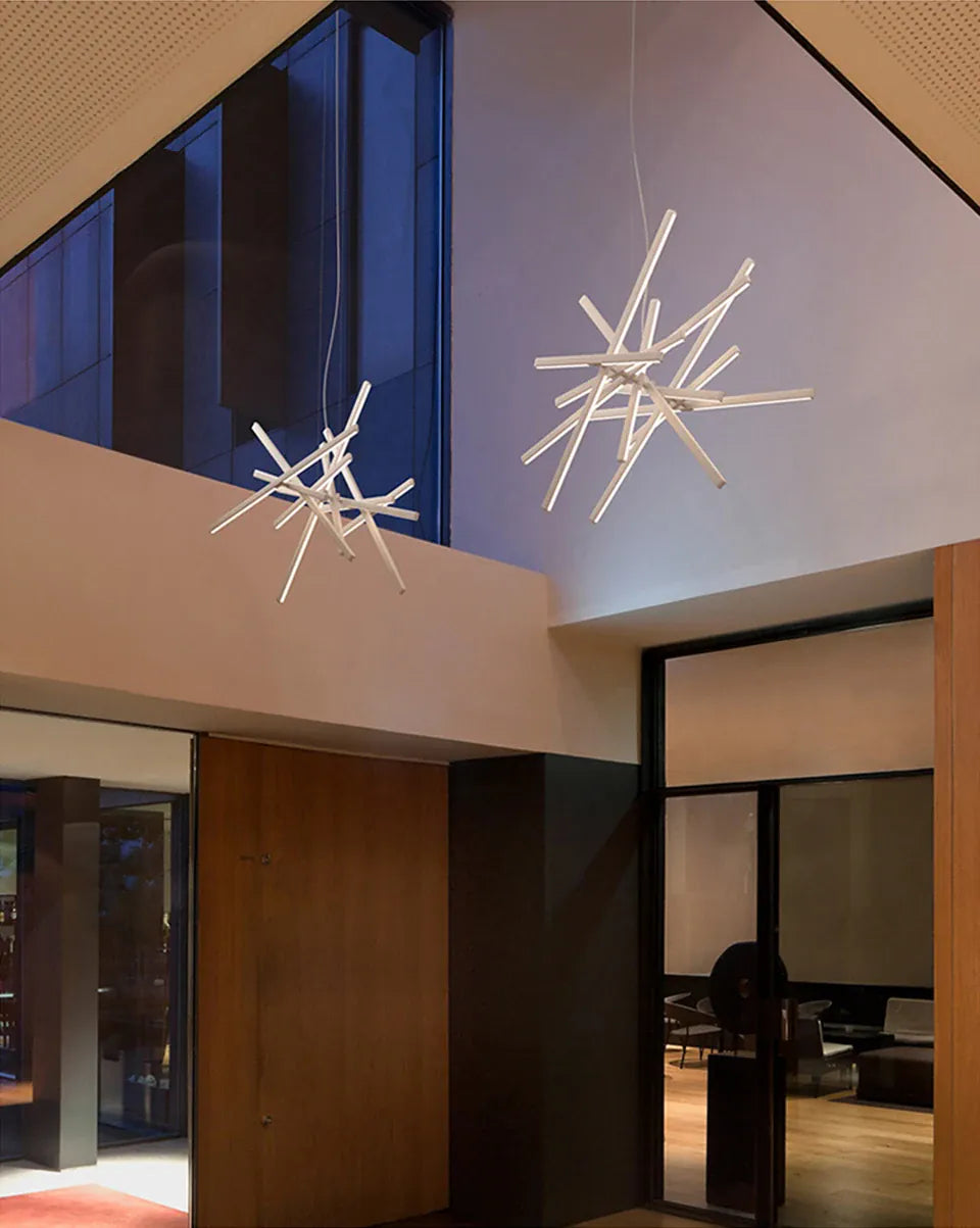 Verthara Premium Modern Dimmable LED Chandelier | 10-Light Iron & Acrylic