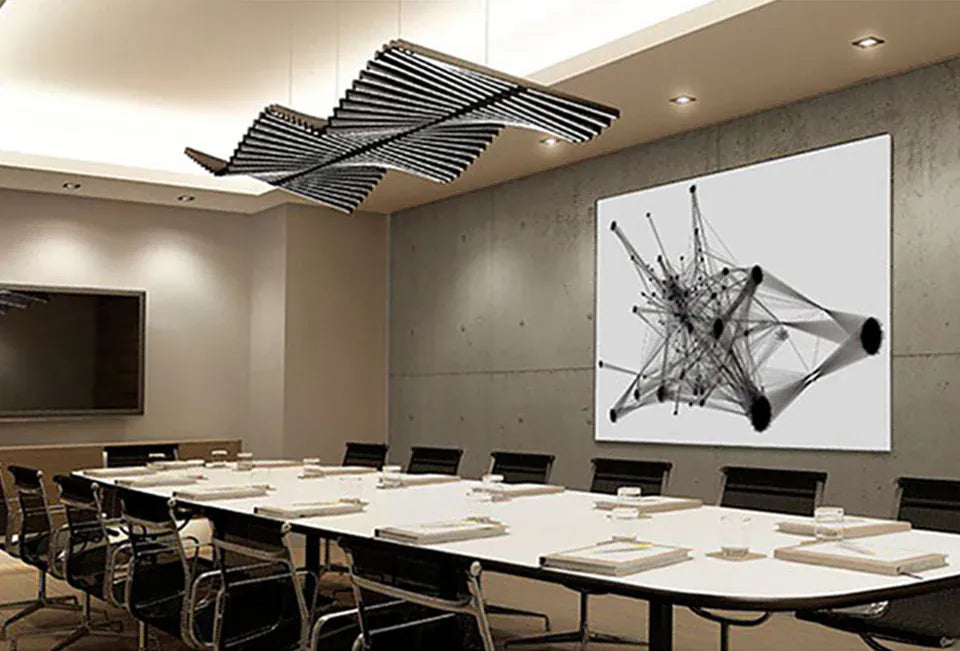 Verthara Premium Modern Dimmable LED Chandelier | 10-Light Iron & Acrylic