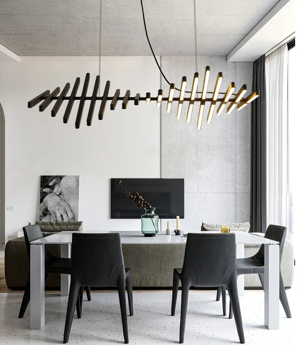 Verthara Premium Modern Dimmable LED Chandelier | 10-Light Iron & Acrylic