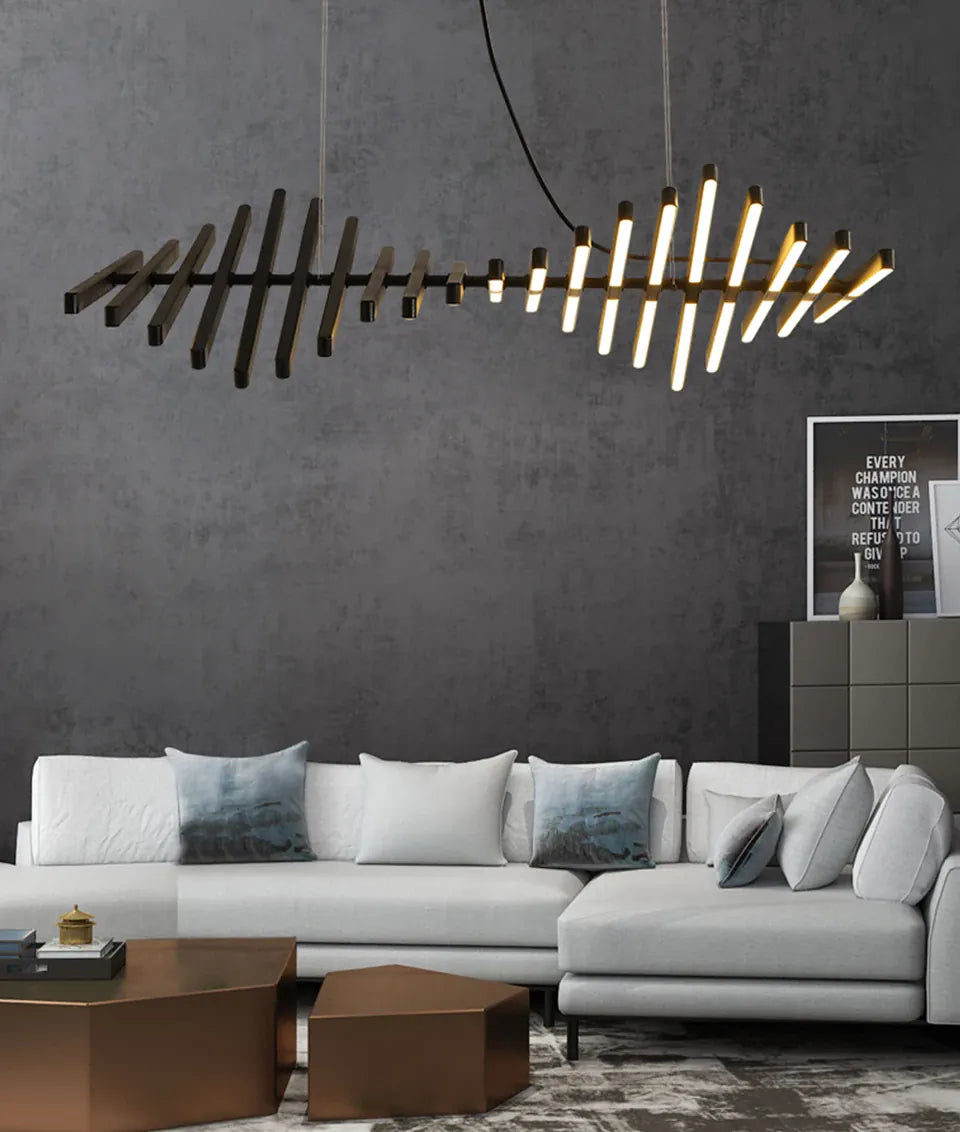 Verthara Premium Modern Dimmable LED Chandelier | 10-Light Iron & Acrylic