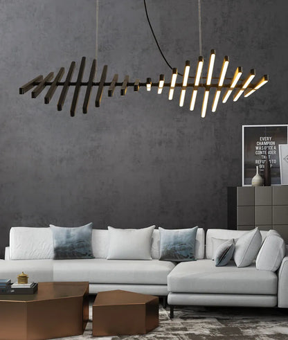 Verthara Premium Modern Dimmable LED Chandelier | 10-Light Iron & Acrylic