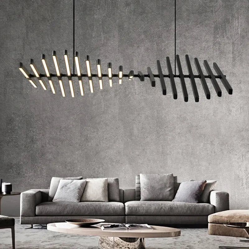 Verthara Premium Modern Dimmable LED Chandelier | 10-Light Iron & Acrylic