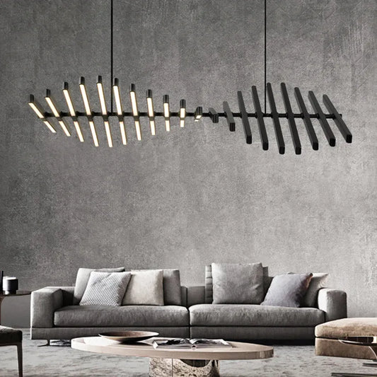 Verthara Premium Modern Dimmable LED Chandelier | 10-Light Iron & Acrylic