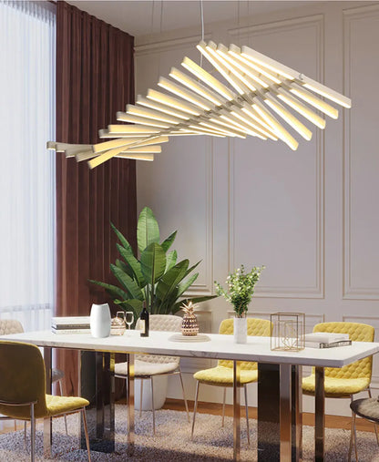 Verthara Premium Modern Dimmable LED Chandelier | 10-Light Iron & Acrylic
