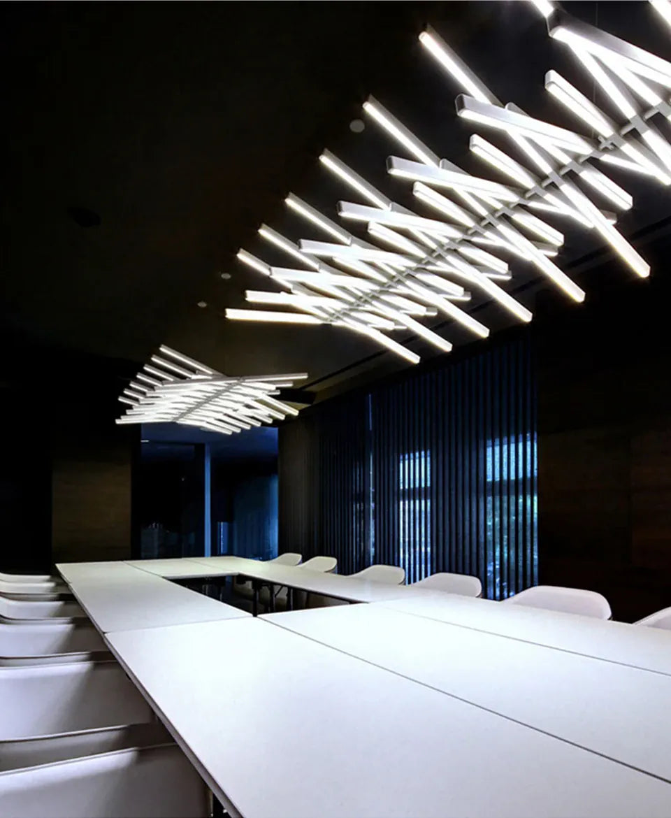 Verthara Premium Modern Dimmable LED Chandelier | 10-Light Iron & Acrylic