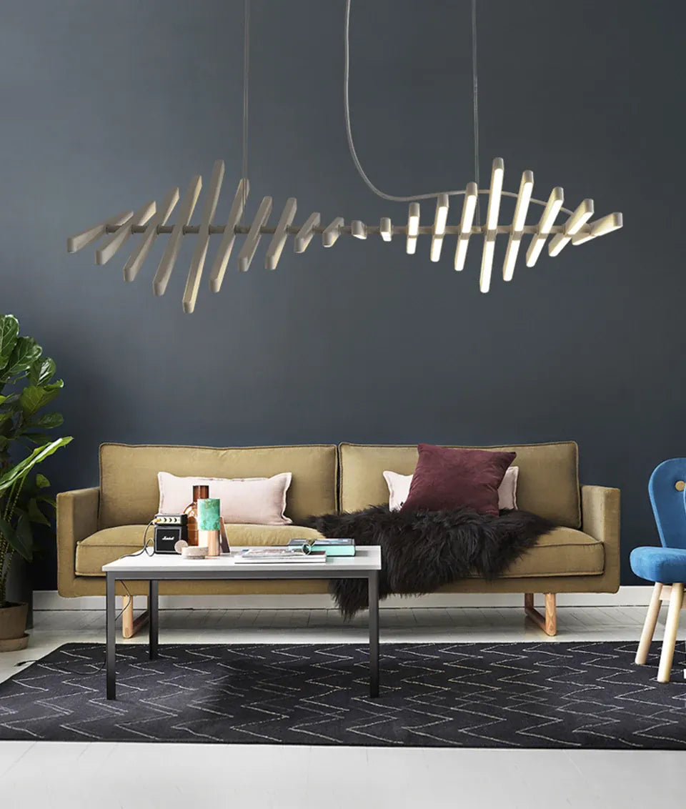 Verthara Premium Modern Dimmable LED Chandelier | 10-Light Iron & Acrylic