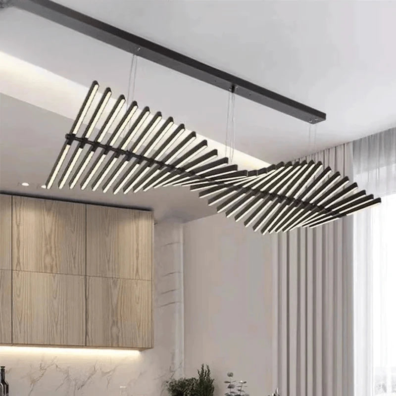 Verthara Premium Modern Dimmable LED Chandelier | 10-Light Iron & Acrylic
