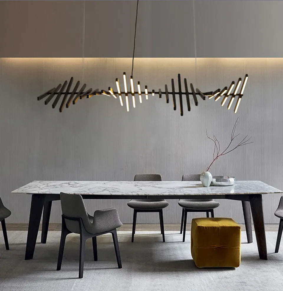 Verthara Premium Modern Dimmable LED Chandelier | 10-Light Iron & Acrylic